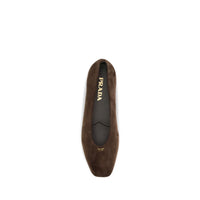 Prada Suede Leather Ballet Flats — Brown