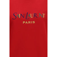 Saint Laurent Paris Embroidered Sweatshirt — Multicolor