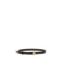 Versace 3D Medusa Buckle Leather Belt — Black