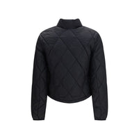 Burberry Bramford Quilted Check-Tape Jacket — Black