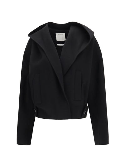 Max Mara Idoneo Wool Shawl-Collar Jacket — Black