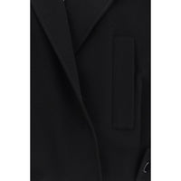 Max Mara Idoneo Wool Shawl-Collar Jacket — Black