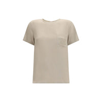 Max Mara Pagano Silk T-Shirt — Beige