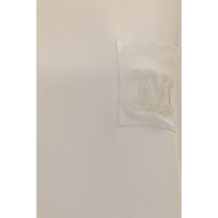 Max Mara Pagano Silk T-Shirt — Beige