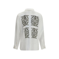 Max Mara MaxMarabesque Print Silk Shirt — White