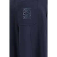Max Mara Olmo Technical Jersey Pants — Blue