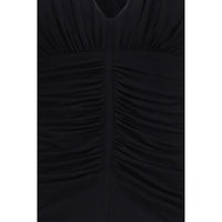 Max Mara Beato Draped Viscose Top — Black