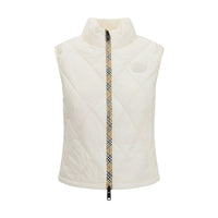 Burberry Cheswick Check-Tape Gilet — White