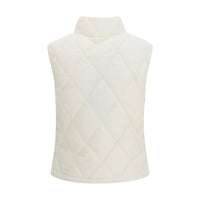 Burberry Cheswick Check-Tape Gilet — White