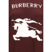 Burberry Knight Motif Wool-Cashmere Sweater — Bordeaux
