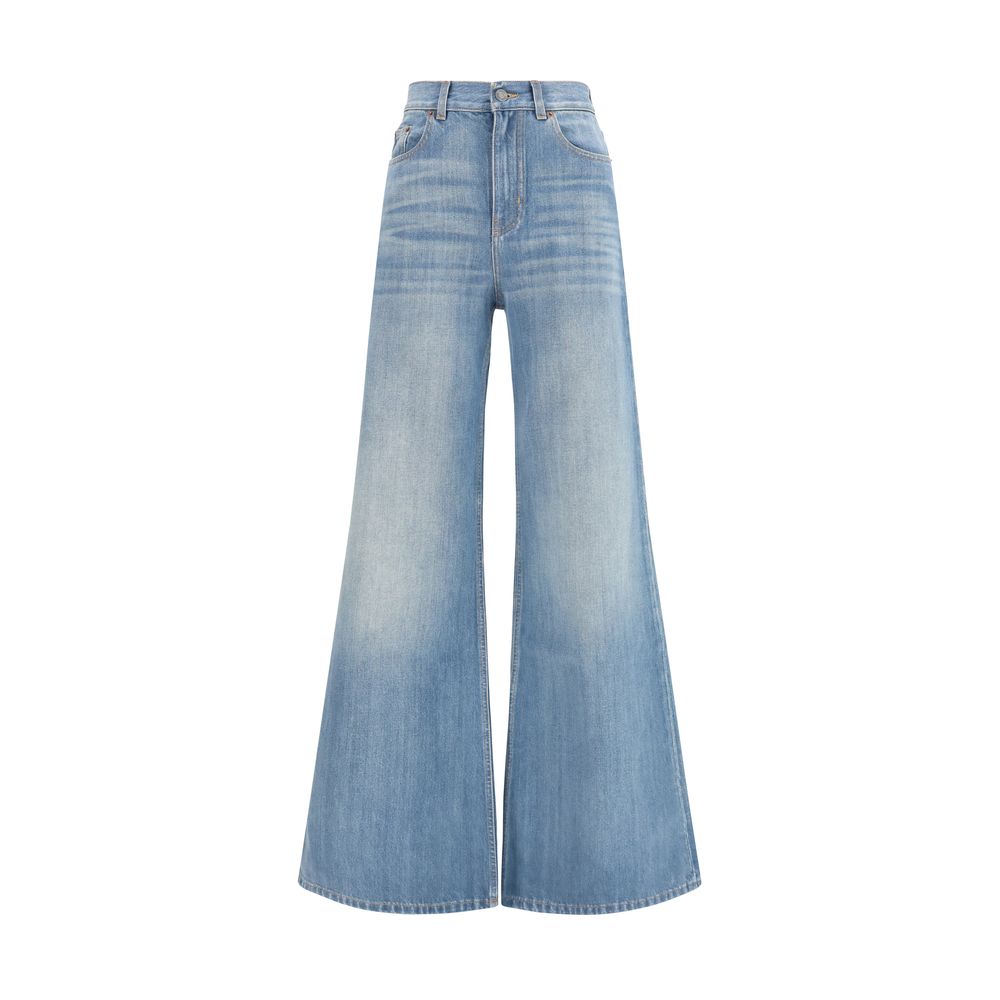 Chloé High-Rise Flared Jeans — Blue