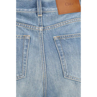 Chloé High-Rise Flared Jeans — Blue