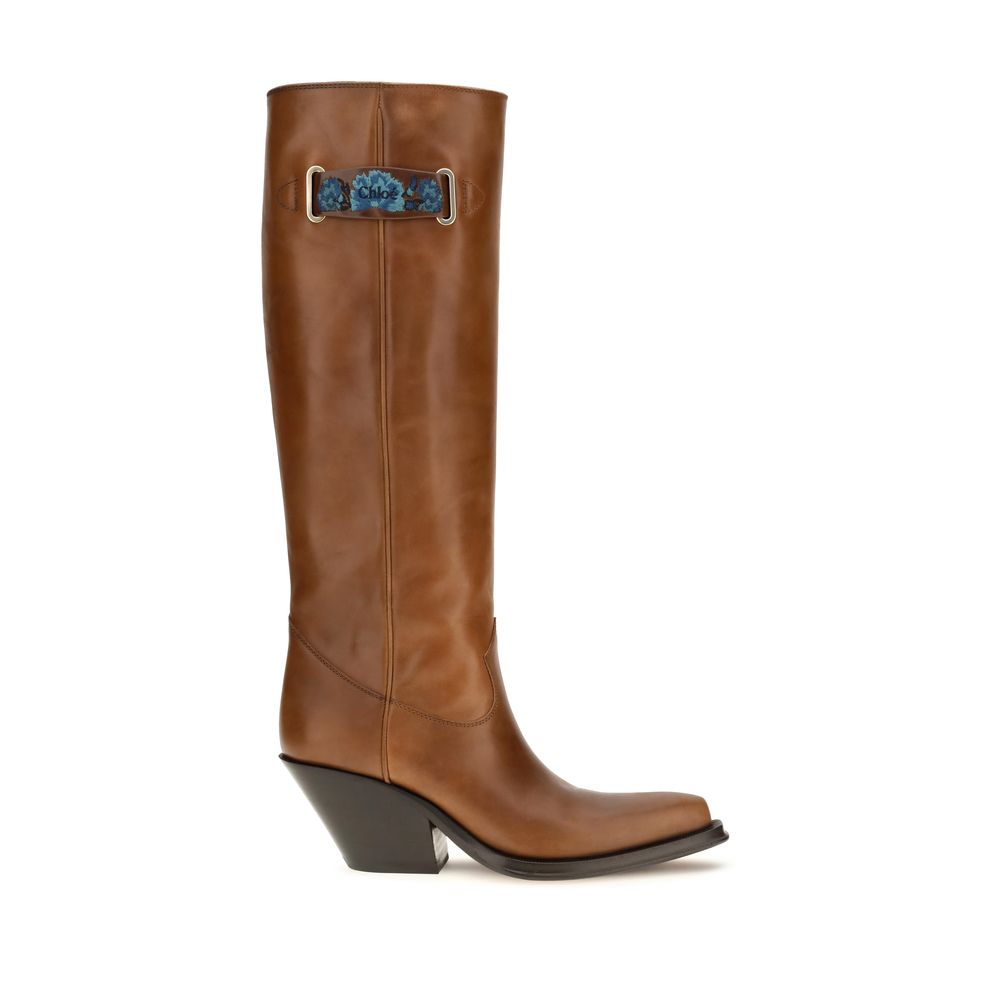 Chloé Azelan Over-the-Knee Boots — Brown