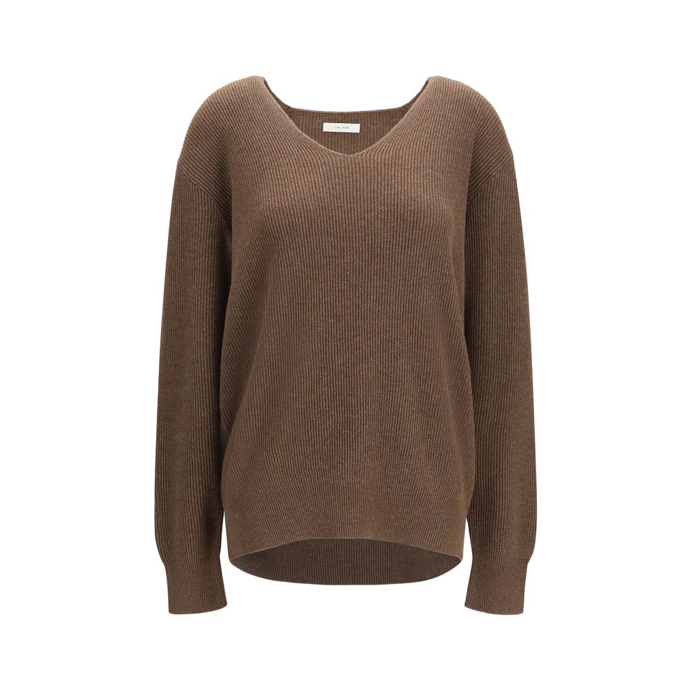 The Row Phef Cotton-Cashmere Sweater — Brown