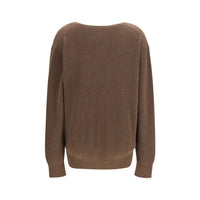 The Row Phef Cotton-Cashmere Sweater — Brown