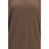 The Row Phef Cotton-Cashmere Sweater — Brown