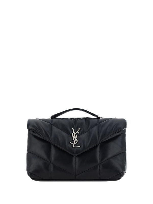 Saint Laurent Mini Lambskin Crossbody Bag — Black