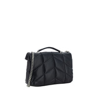 Saint Laurent Mini Lambskin Crossbody Bag — Black