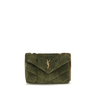 Saint Laurent LouLou Puffer Toy Suede Shoulder Bag — Bicolor