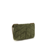 Saint Laurent LouLou Puffer Toy Suede Shoulder Bag — Bicolor