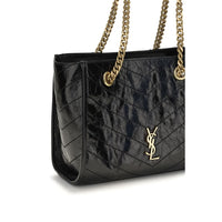 Saint Laurent Small Niki Leather Tote Bag — Black