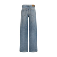 Saint Laurent 90's Wide-Leg Jeans — Blue