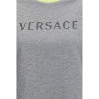 Versace Logo Cotton T-Shirt — Gray