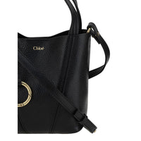 Chloé Spin Chain Shoulder Bag — Black