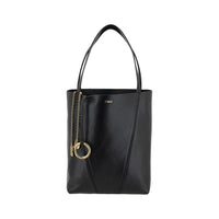 Chloé Black Calf Leather Spin Shoulder Bag