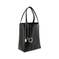 Chloé Black Calf Leather Spin Shoulder Bag