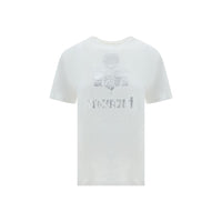 Isabel Marant Étoile Zewel Logo T-Shirt in White Linen