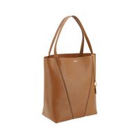 Chloé Brown Calf Leather Spin Shoulder Bag