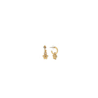 Versace Medusa Head Gold Drop Earrings