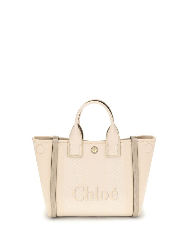 Chloé Beige Cotton Carry Tote Bag