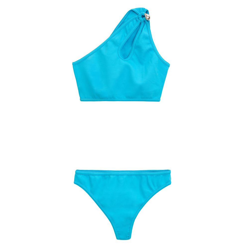 Bottega Veneta Turquoise One-Shoulder Bikini Set