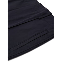 Bottega Veneta Cotton Twill High-Waist Trousers — Navy