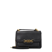 Michael Kors Logo Leather Shoulder Bag — Black