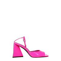 The Attico Leather Stiletto Sandal — Pink