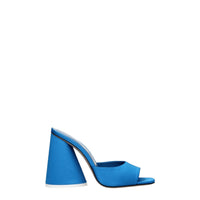The Attico Satin Platform Sandal — Light Blue