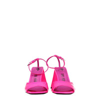 The Attico Leather Stiletto Sandal — Pink