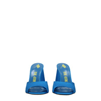 The Attico Satin Platform Sandal — Light Blue