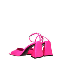 The Attico Leather Stiletto Sandal — Pink