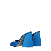 The Attico Satin Platform Sandal — Light Blue