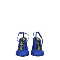 The Attico Satin Platform Sandal — Blue