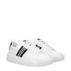 Versace White Leather Logo Sneakers