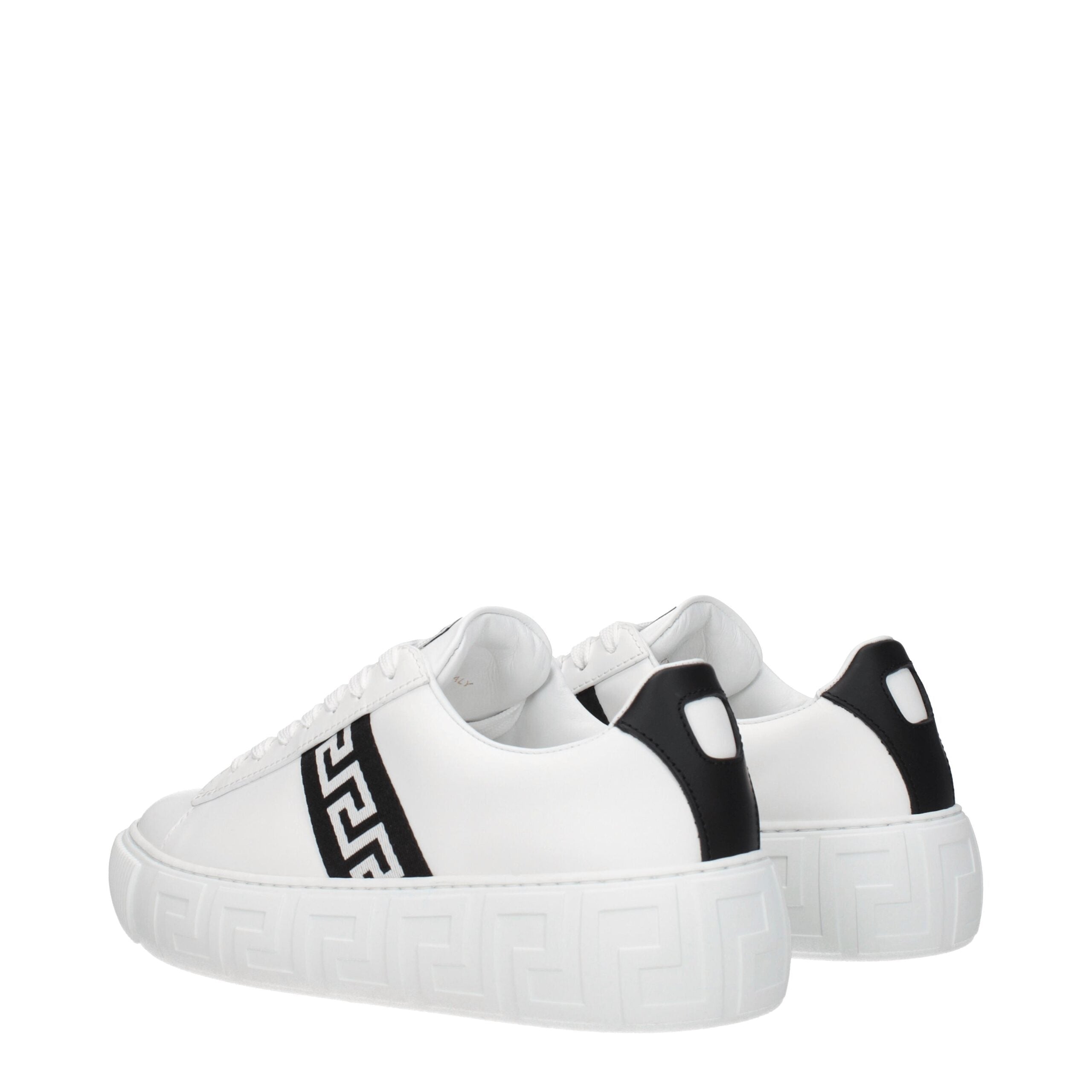 Versace White Leather Logo Sneakers