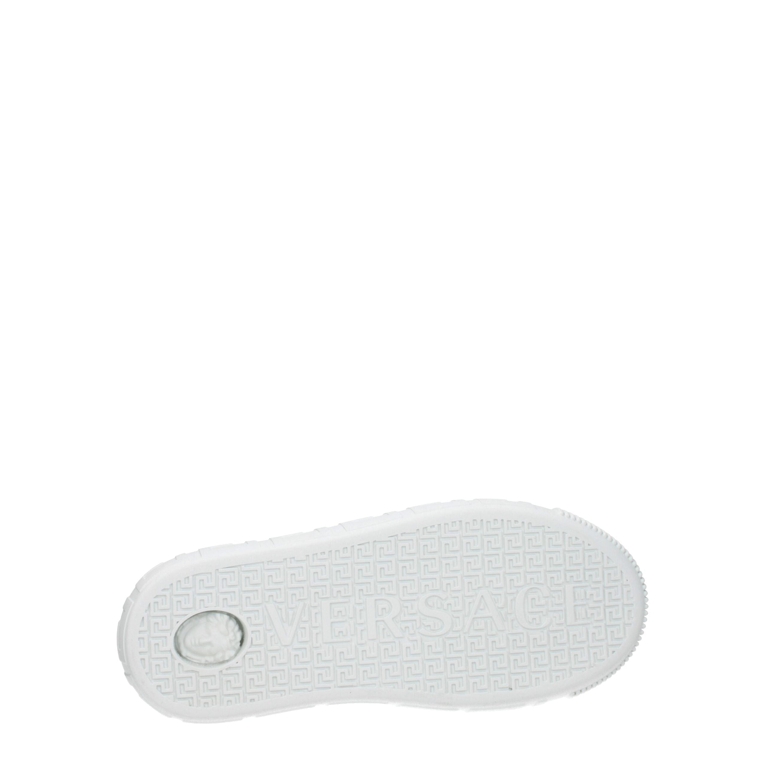Versace White Leather Logo Sneakers