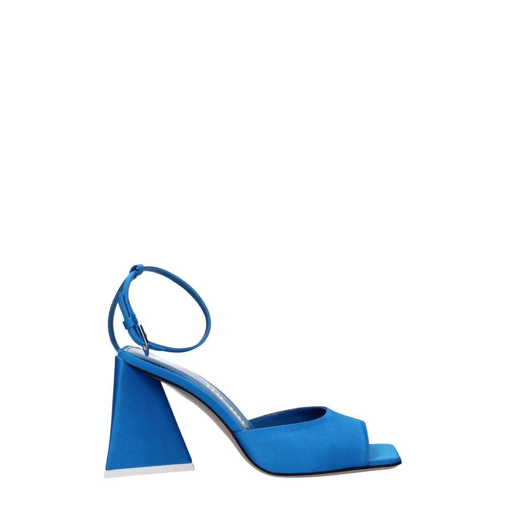 The Attico Satin Stiletto Sandal — Blue