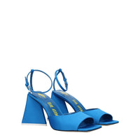 The Attico Satin Stiletto Sandal — Blue