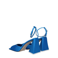 The Attico Satin Stiletto Sandal — Blue